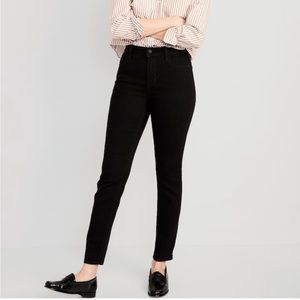 Old Navy High-Waisted Wow Slim Straight Black Jeans Women Size 6